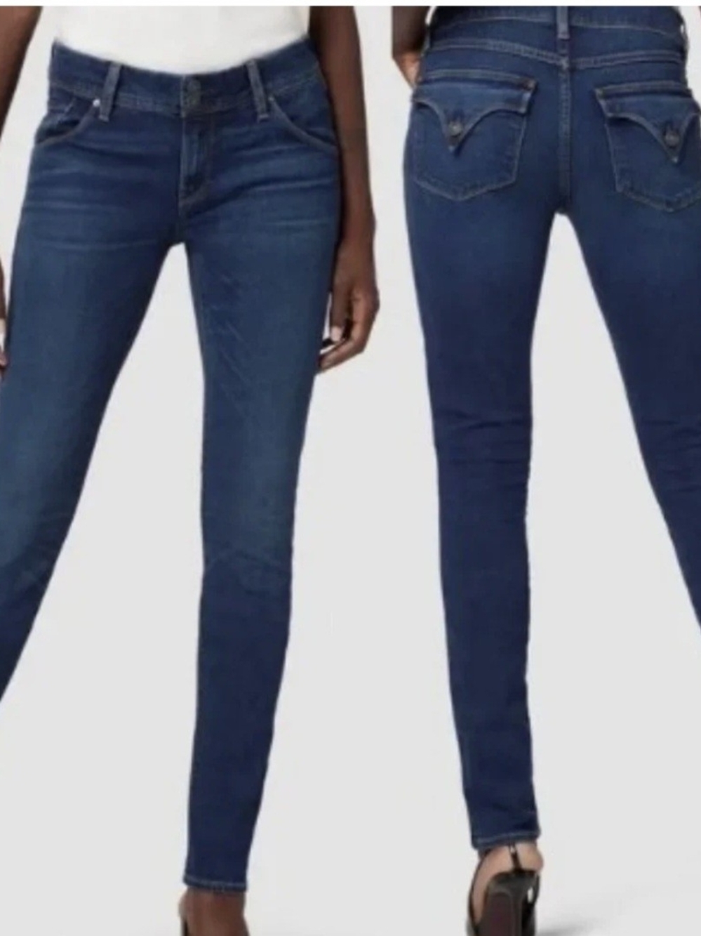 HUDSON Slim Mid Rise Women’s Jeans in Dark Blue